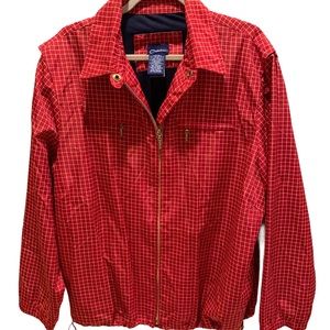 Catalina 90’s Red Windowpane Check Windbreaker XL